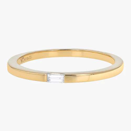Single Baguette Ring - 18K Gold | VS Clarity - Image 3