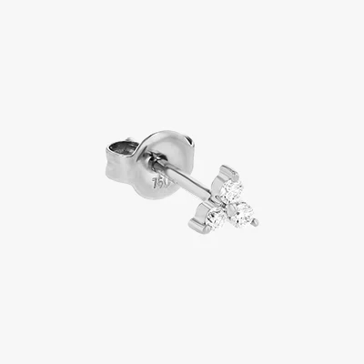 Mini Trois Diamond Earrings - 18K Gold | VS Clarity - Image 12