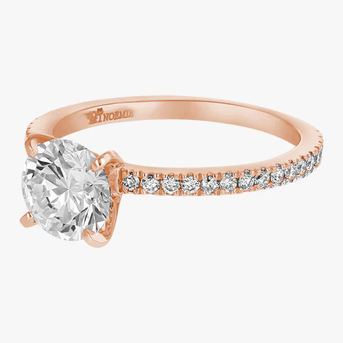 Solitaire Pavé Ring - 18K Gold | VS Clarity - Image 8