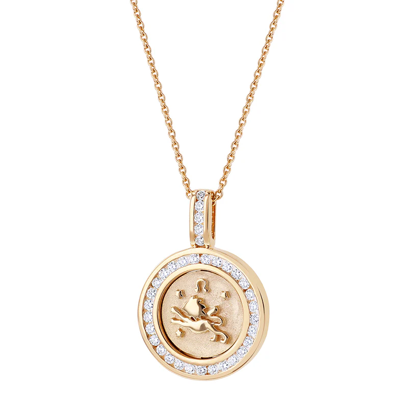 Zodiac Diamond Pendant Necklaces - 18K Gold | VS Clarity - Image 15