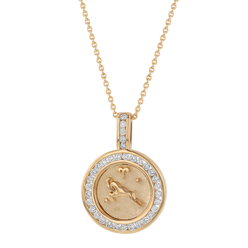 Zodiac Diamond Pendant Necklaces - 18K Gold | VS Clarity - Image 19
