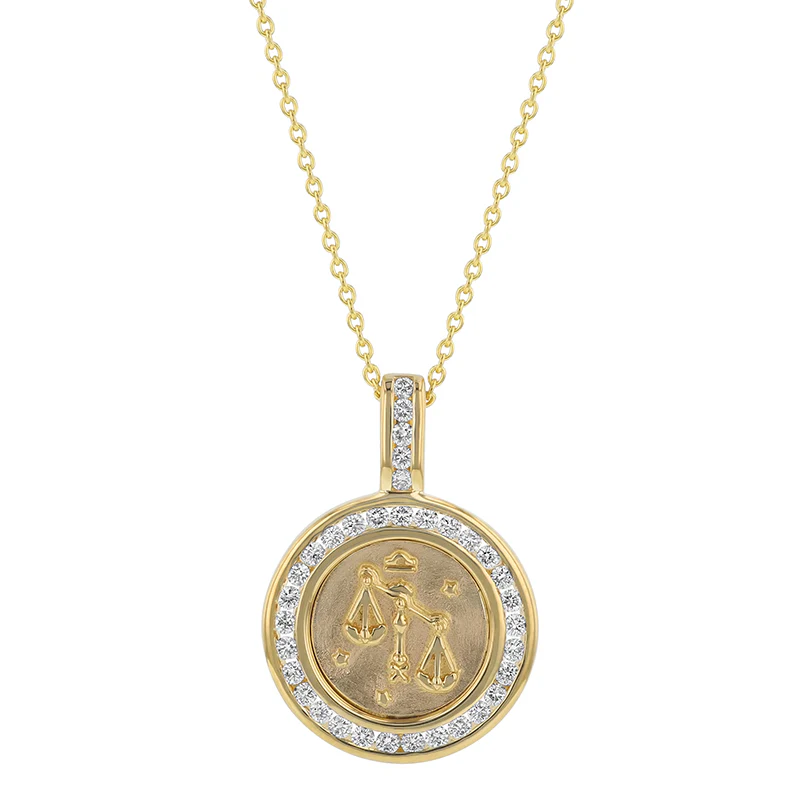Zodiac Diamond Pendant Necklaces - 18K Gold | VS Clarity - Image 24