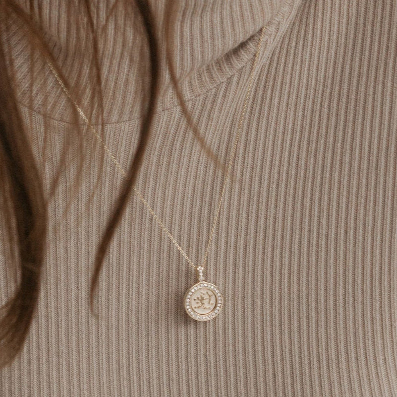 Zodiac Diamond Pendant Necklaces - 18K Gold | VS Clarity - Image 26