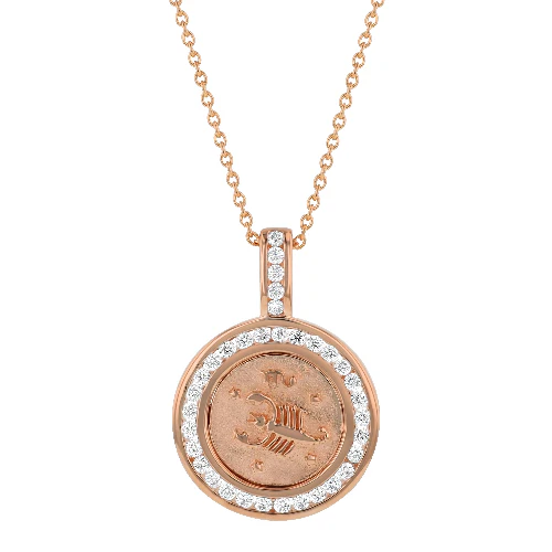 Zodiac Diamond Pendant Necklaces - 18K Gold | VS Clarity - Image 12