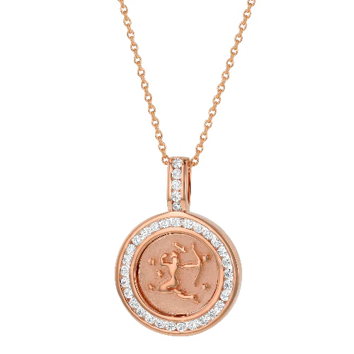 Zodiac Diamond Pendant Necklaces - 18K Gold | VS Clarity - Image 13