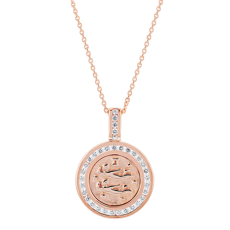 Zodiac Diamond Pendant Necklaces - 18K Gold | VS Clarity - Image 8