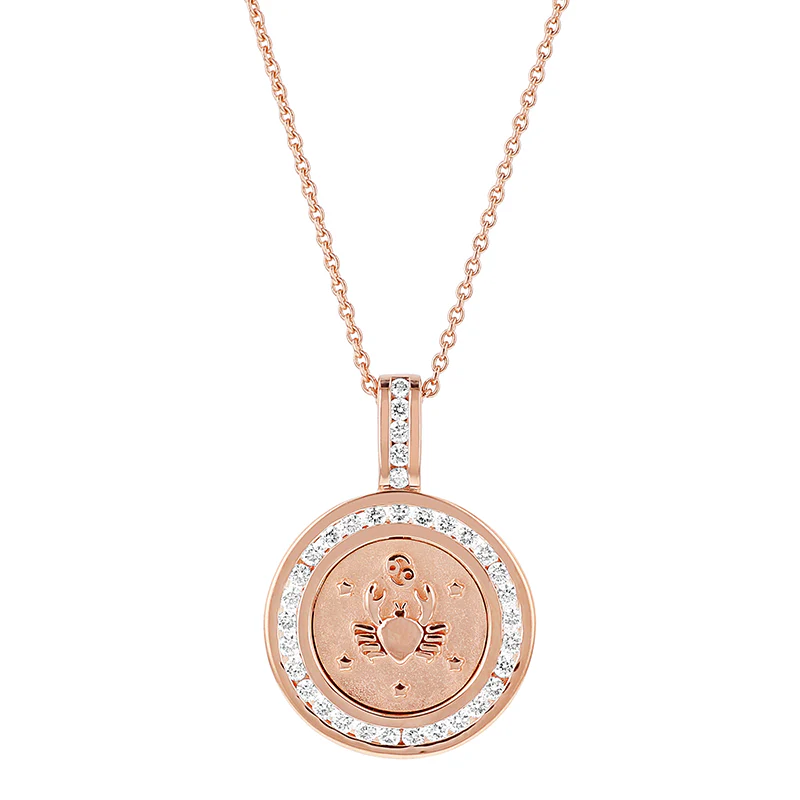 Zodiac Diamond Pendant Necklaces - 18K Gold | VS Clarity - Image 9